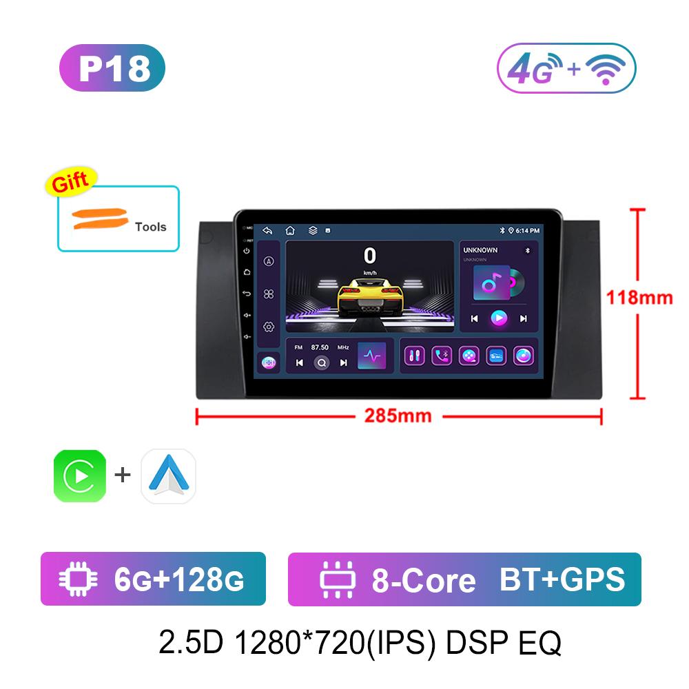 Carplay GPS Navigation for BMW E39 M5 1996 - 2003 DSP Stereo Car Radio Multimedia Player Android OS WiFi Head Unit