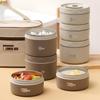 Lunch Box Set di contenitori per il pranzo isolati portatili Contenitore per il pranzo Bento impilabile in acciaio inossidabile