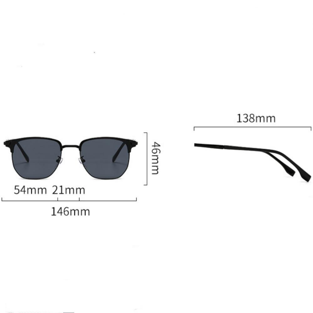 Metal Half Frame Sunglasses Retro Fashion Gradient Lens Classic Eyewear UV400 Protection Men Women Vintage Style Sunglasses