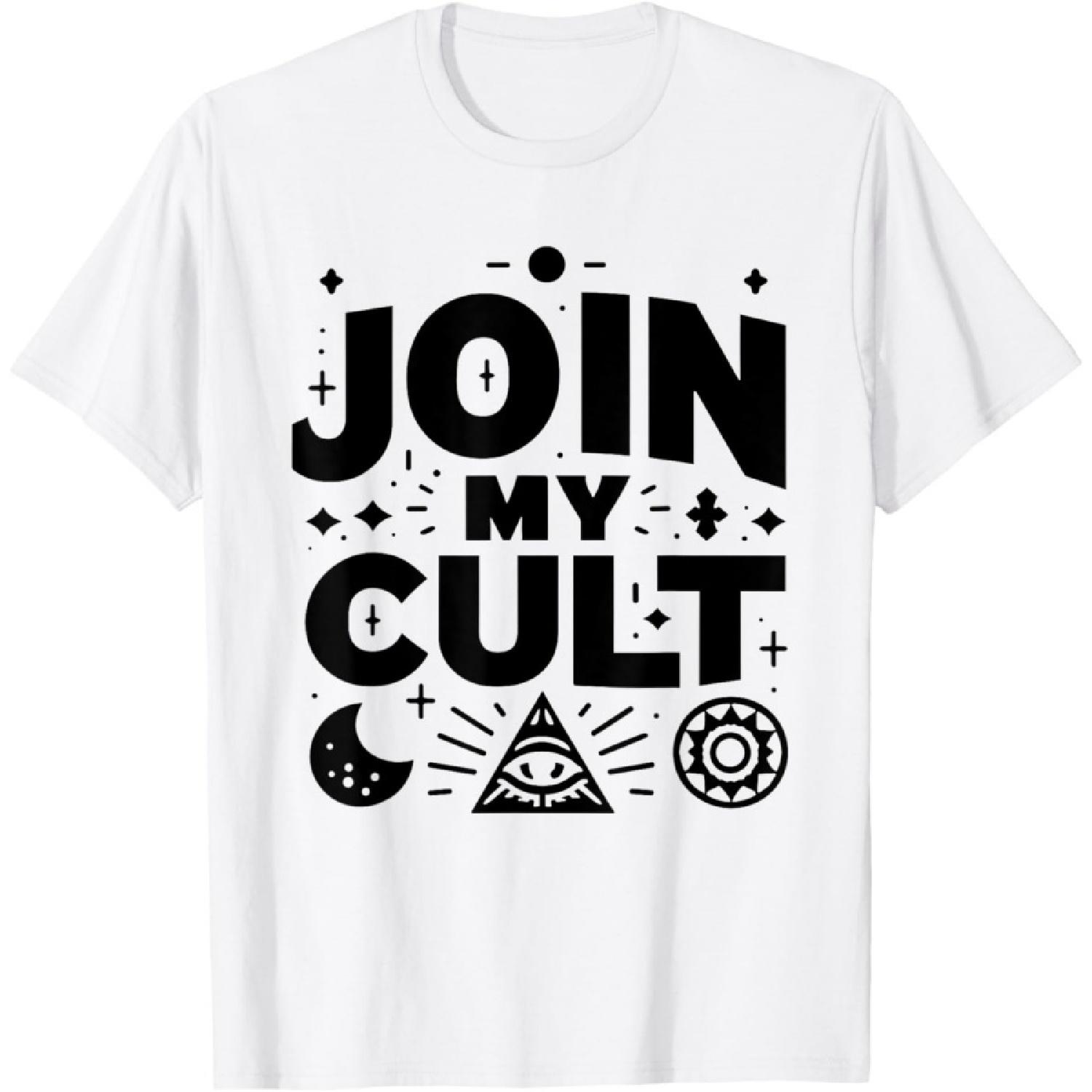 

Cult Worship Satan Witchcraft Occult Satanic Gothic T-Shirt XXXXXL білий