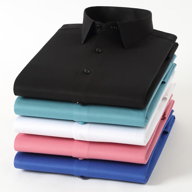 Unisex Long Sleeve Bamboo Fiber Non-Iron Shirt - High Drape and Elastic, Available In Stock.