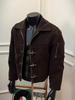 Unisex Vintage Patchwork Airplane Buckle Jacket – Autumn/Winter Retro Outerwear