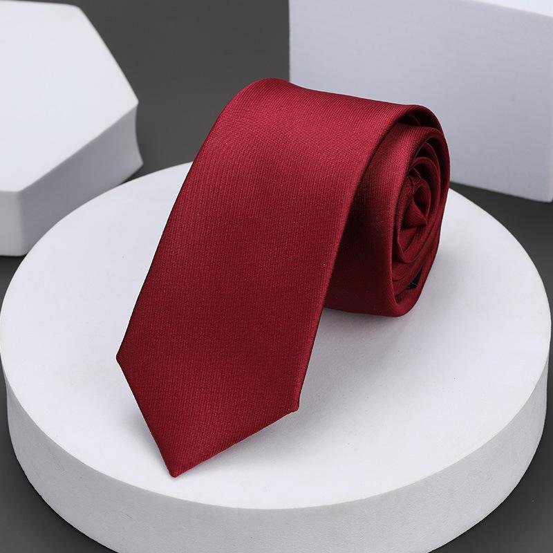 Korean Version Of Casual 5Cm Men'S And Women'S Business Dress Groom Wedding Stripe Hand Play Work Narrow Lazy Solid Color Tie