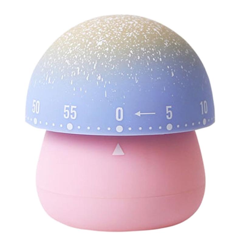 

Mushroom Timer Countdown Loud Alarm Timer 60 Minutes Loud Sound Reminder for Cooking Study and Office Use Kitchen Tool розовый