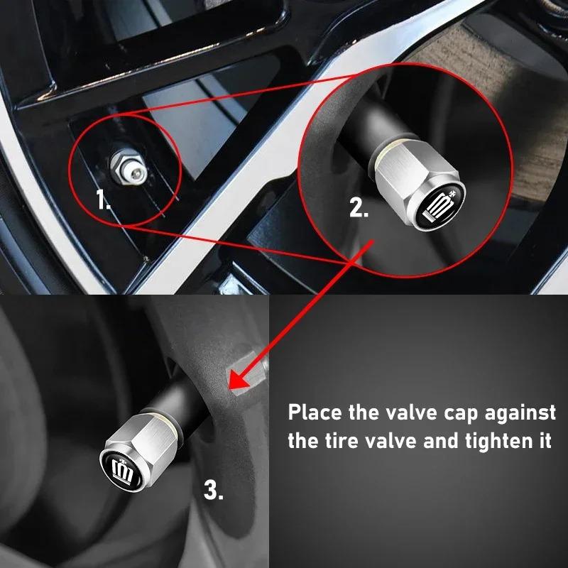 5pcs Car Wheel Tire Valve Protection Caps Auto Accessories For Toyota Crown Athlete 2003 2000 2001 2002 2004 2005 2006 2007