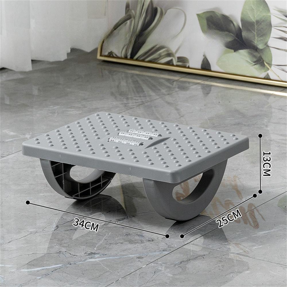 180° Rockable Footrest Office Under Desk Footstool Home Office Adult with Rollers Non-slip Foot Cushion Massage Footrest Stool