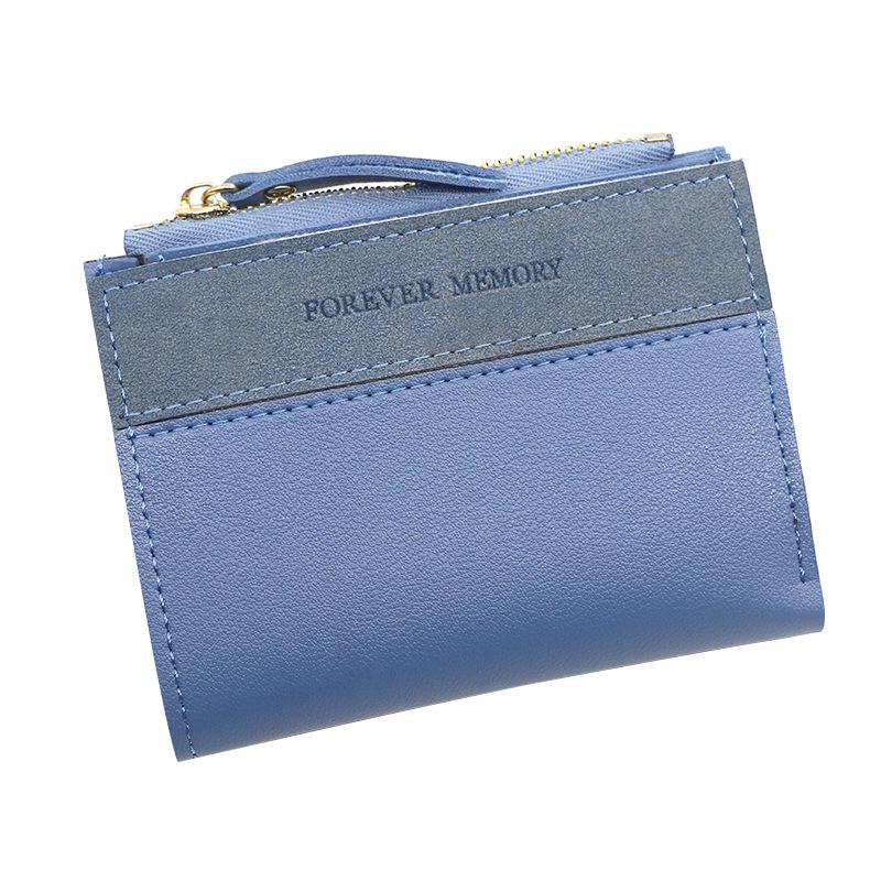 Women's Frosted Spliced Short Wallet & Coin Purse - Simple Card Holder & Clutch