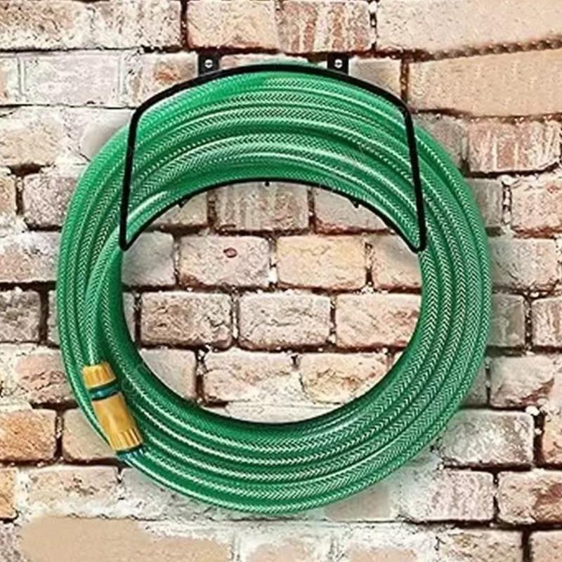 Rusts Resistant Wall Mount Garden Hoses Reel Holder Metal Construction For Outdoor Water Pipe Storage And Organization