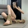 Rome Style Women Western Cowboy Boots Fashion Clip Toe Back Zippers Mid Calf Booties Internal Elevation Female Shoes