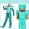 Minecraft Steve Armor Child Cosplay Costume Jumpsuit For Boys And Girls Perfect For Halloween And Dress Up Events