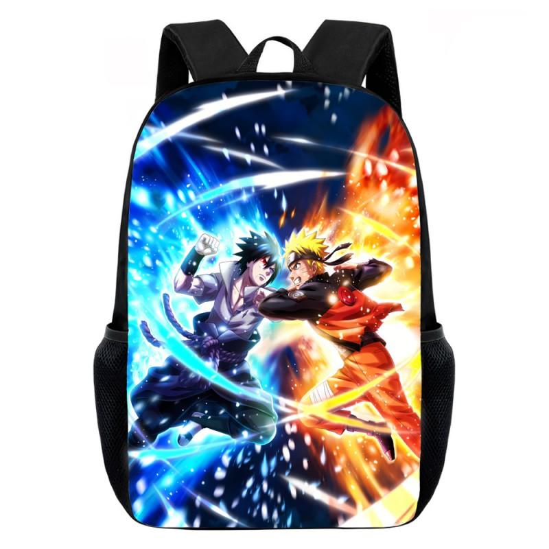 Naruto Anime Printed Kids School Backpack Elementary Students Lightweight Ergonomic Dual-Shoulder Bag Unisex
