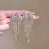 Fashionelegant Wings Tassel Earrings Classy Sense Luxurious Elegant Super Flash Dress Earrings Niche Style Earrings