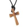 Dřevěný modlitební kříž na krk pro modlitbu a útěchu Náboženský symbol Krucifix Přívěsek Náhrdelník Unikátní křesťanský choker