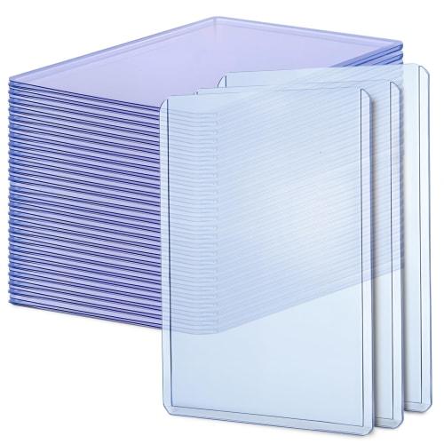 Hitchlike Game Card Case, Top Loader, Hard, Vertical, PVC, Transparent, Holds 100 Cards, Scratch-Resistant, Storage