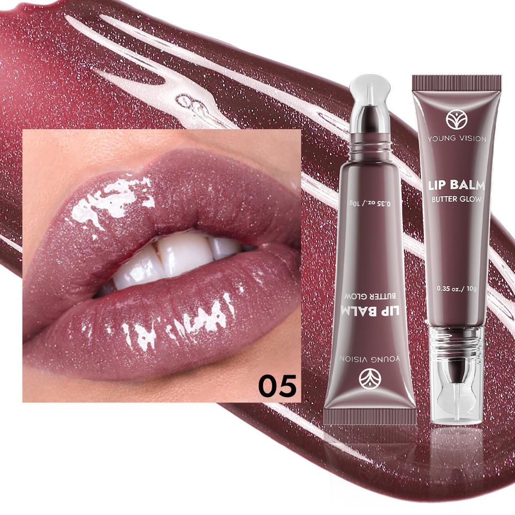 6-color Crystal Head Tube Lip Gloss Nourishes Pearlescent Band Sparkling Lip Gloss Moisturizes Exfoliating Make Up Beauty Lips Care