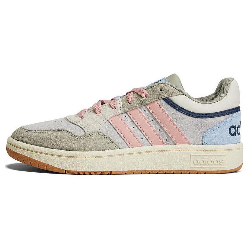 

Adidas Neo Hoops 3.0 Leather Non-Slip Durable Low-Top Skate Shoes Women Sneakers Gray Pink Blue HP6901 38