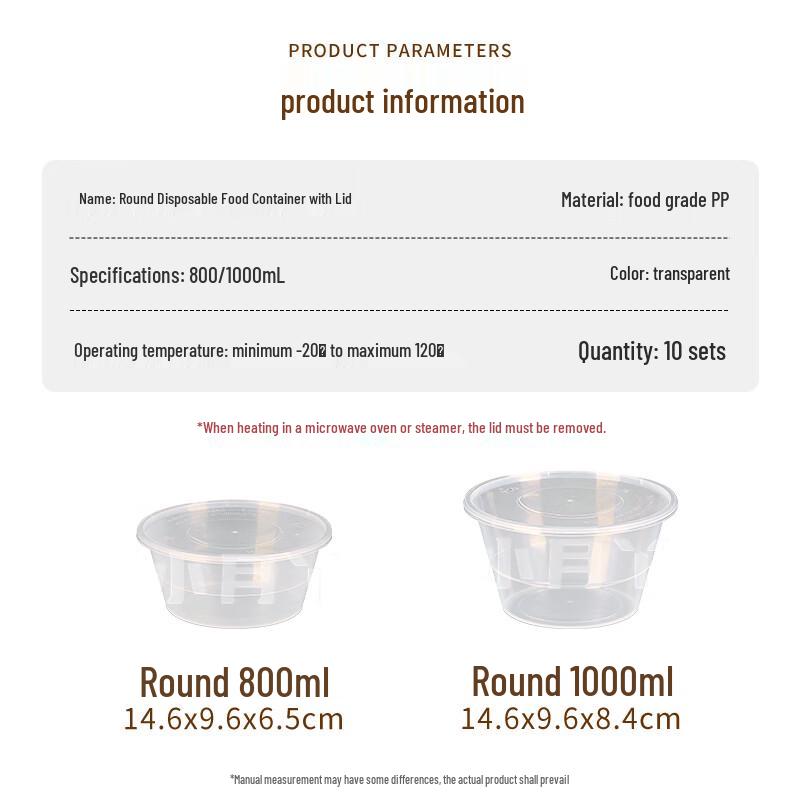 Disposable Food Containers with Lids