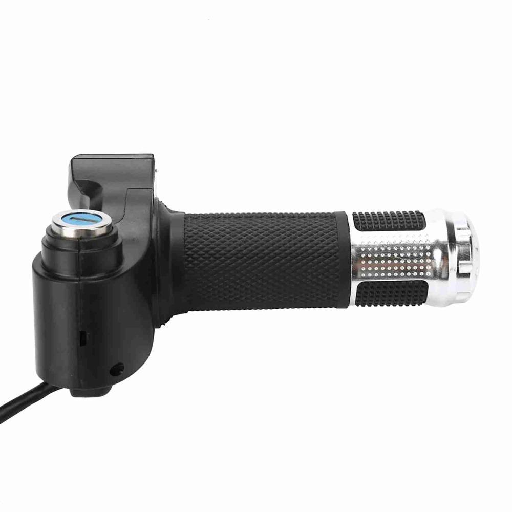 Цифровой дисплей Ручка газа для электровелосипеда Комплект для электрического самоката, Электровелосипеда, Мотоцикла серебряный