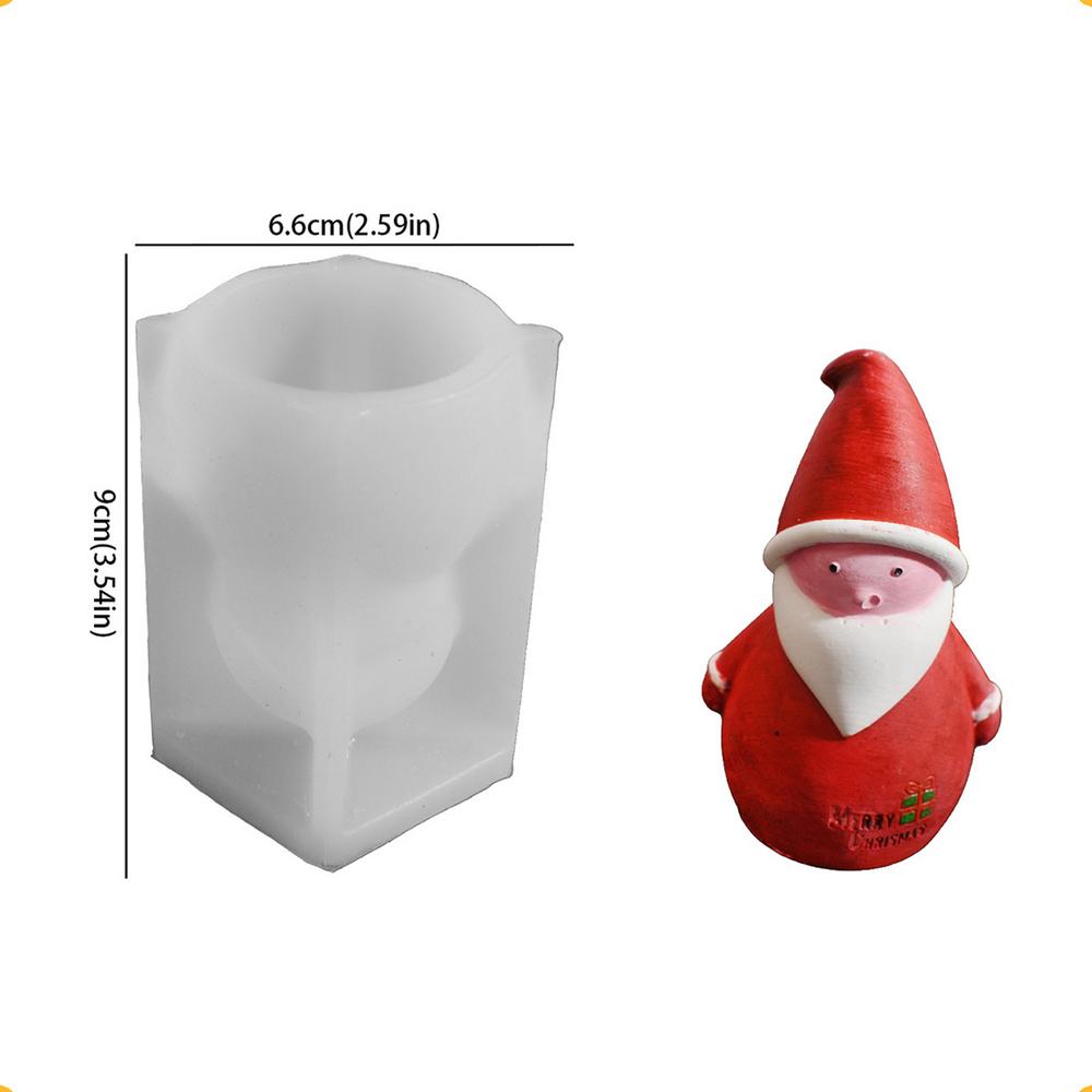 Christmas Molds Santa Claus 3D Mould Non-Stick Candles Christmas Candy Molds For Home Desk Holiday Halloween Craft Soap Casting