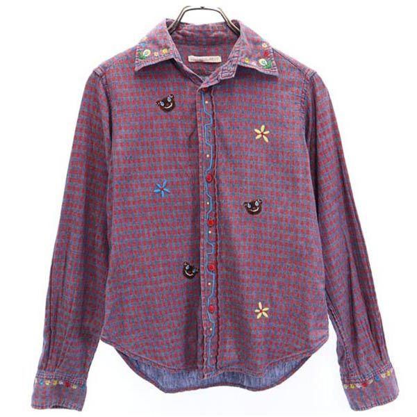 

HYSTERIC GLAMOUR Комбинезон с ручкой Рубашка с длинным рукавом БЕСПЛАТНЫЙ Красноватый Женский Б/У