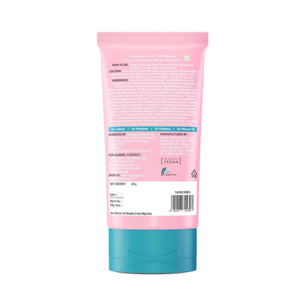 Aqualogica Radiance+ Dewy Sunscreen Gel SPF 50+ PA++++ Broad Spectrum UV & Pollution Protection 30g