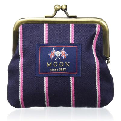 Marushin UK MOON Coin W10 X H9 X Blazer Stripe Made with UK MOON Product 0405004000 Case, D2cm, Navy, Fabric, Code