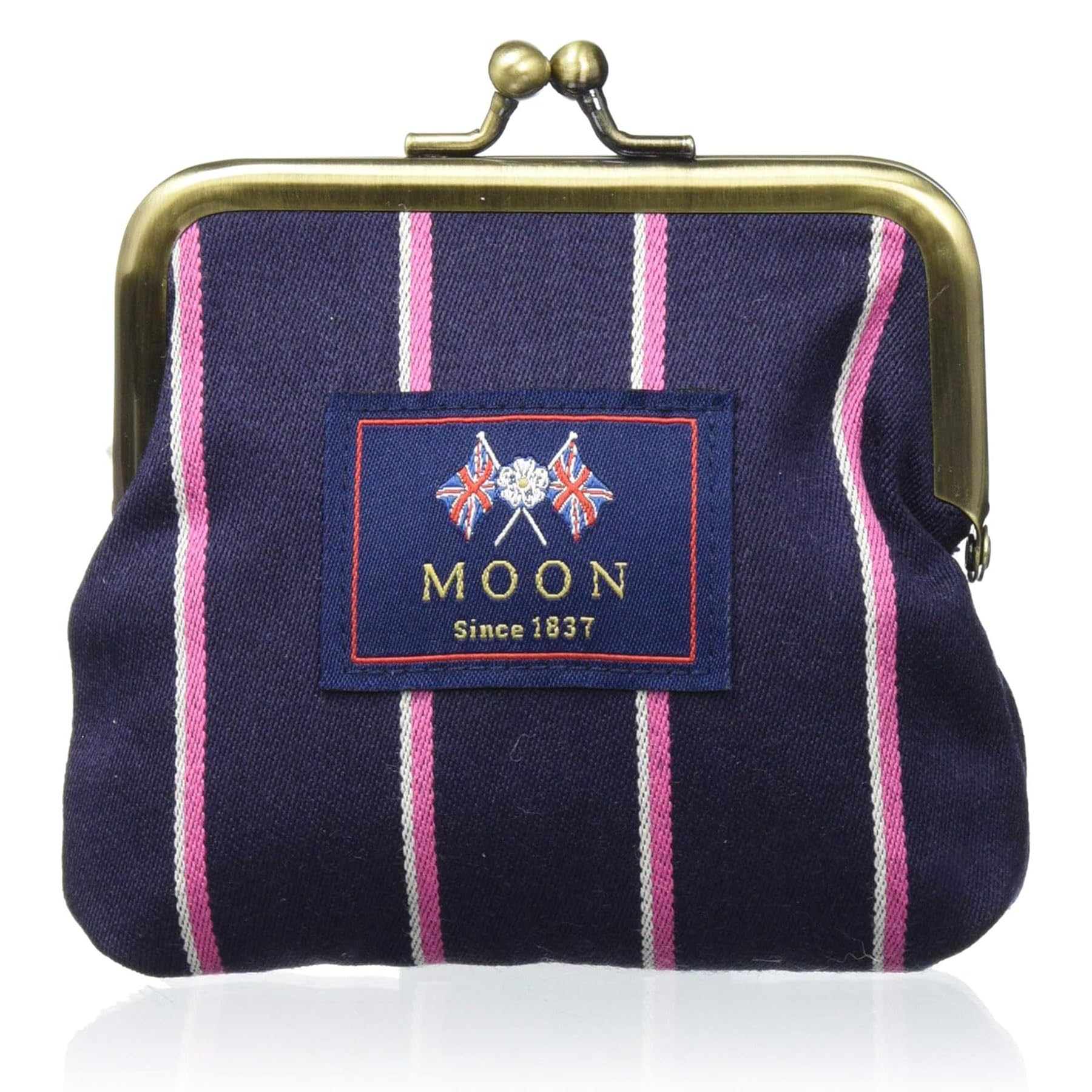 

Marushin UK MOON Coin W10 x H9 x Blazer Stripe Made with UK MOON Product 0405004000 Case, D2cm, Navy, Fabric, Code