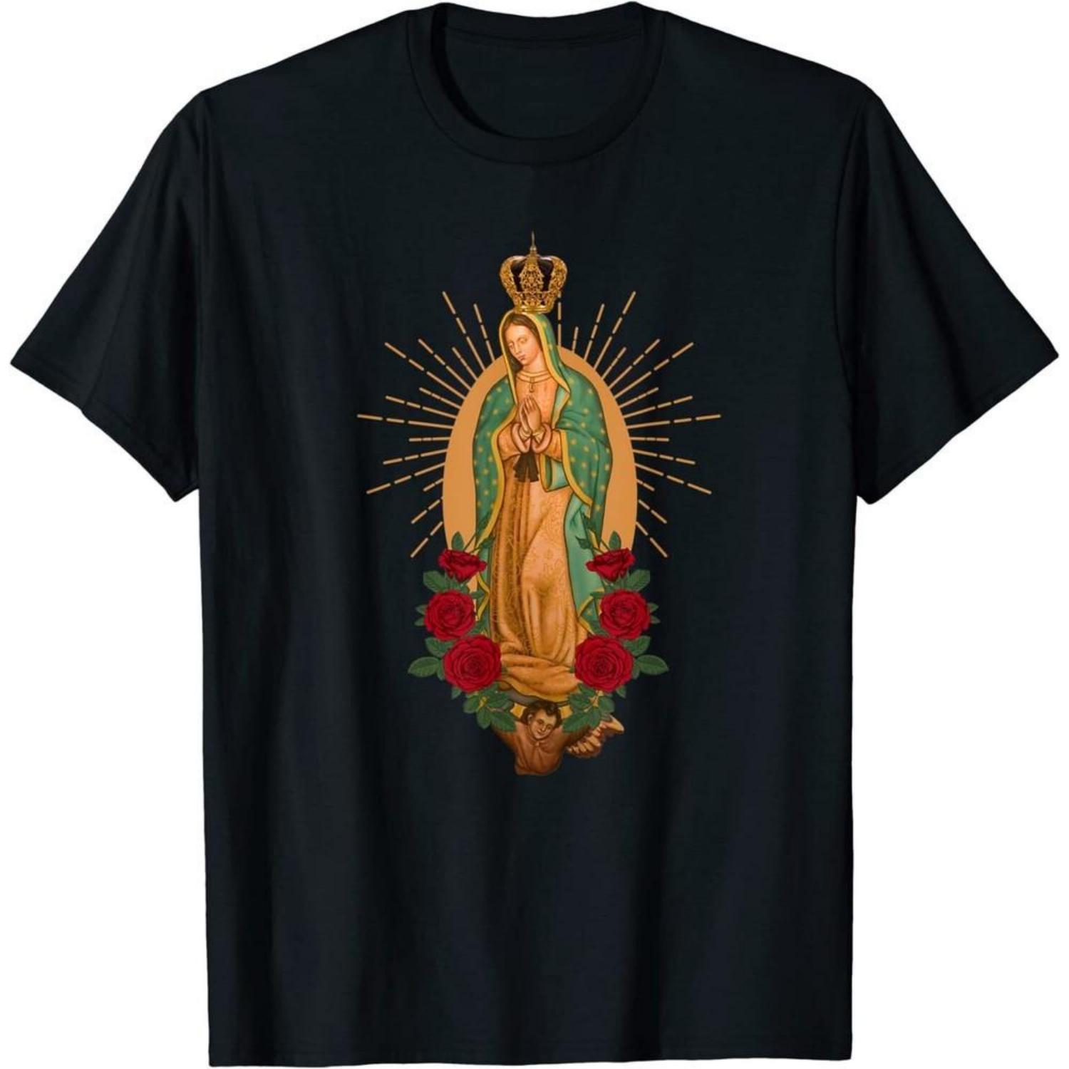Our Lady of Guadalupe Virgen De Guadalupe Virgin Mary Linda T-Shirt Size S-5XL Unisex T-Shirt S