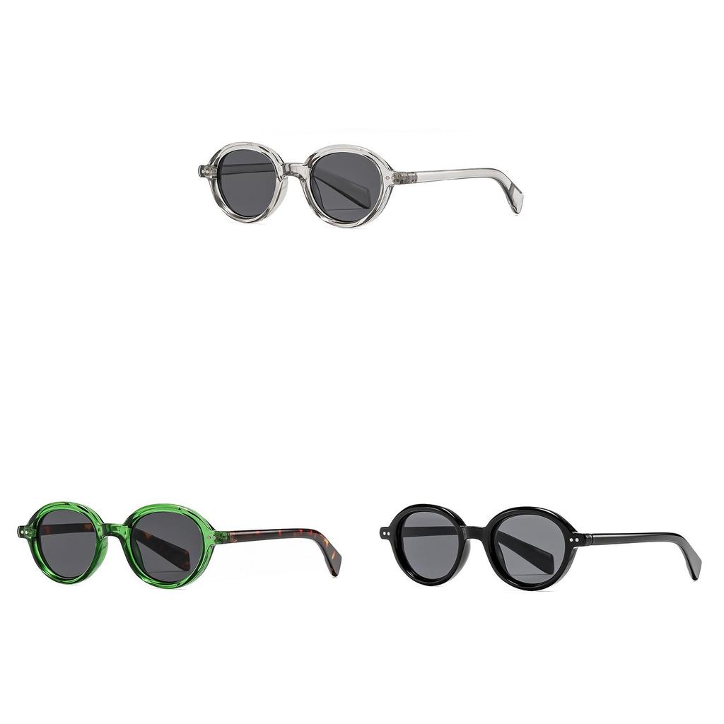 Retro Korean Style Round Frame Sunglasses With Uv400 Protection For Outdoor Fashion And Sun Protection