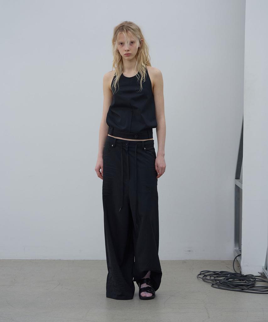 LCDC™ Crinkle Detail Wide Trousers (Black)