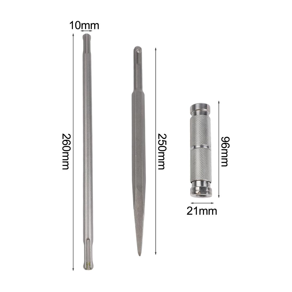For Rotary Hammer Drill Rotary Hammer Extension Rod For Construction Site 26*1cm 9.6*2.1cm Double-headed Round Shank