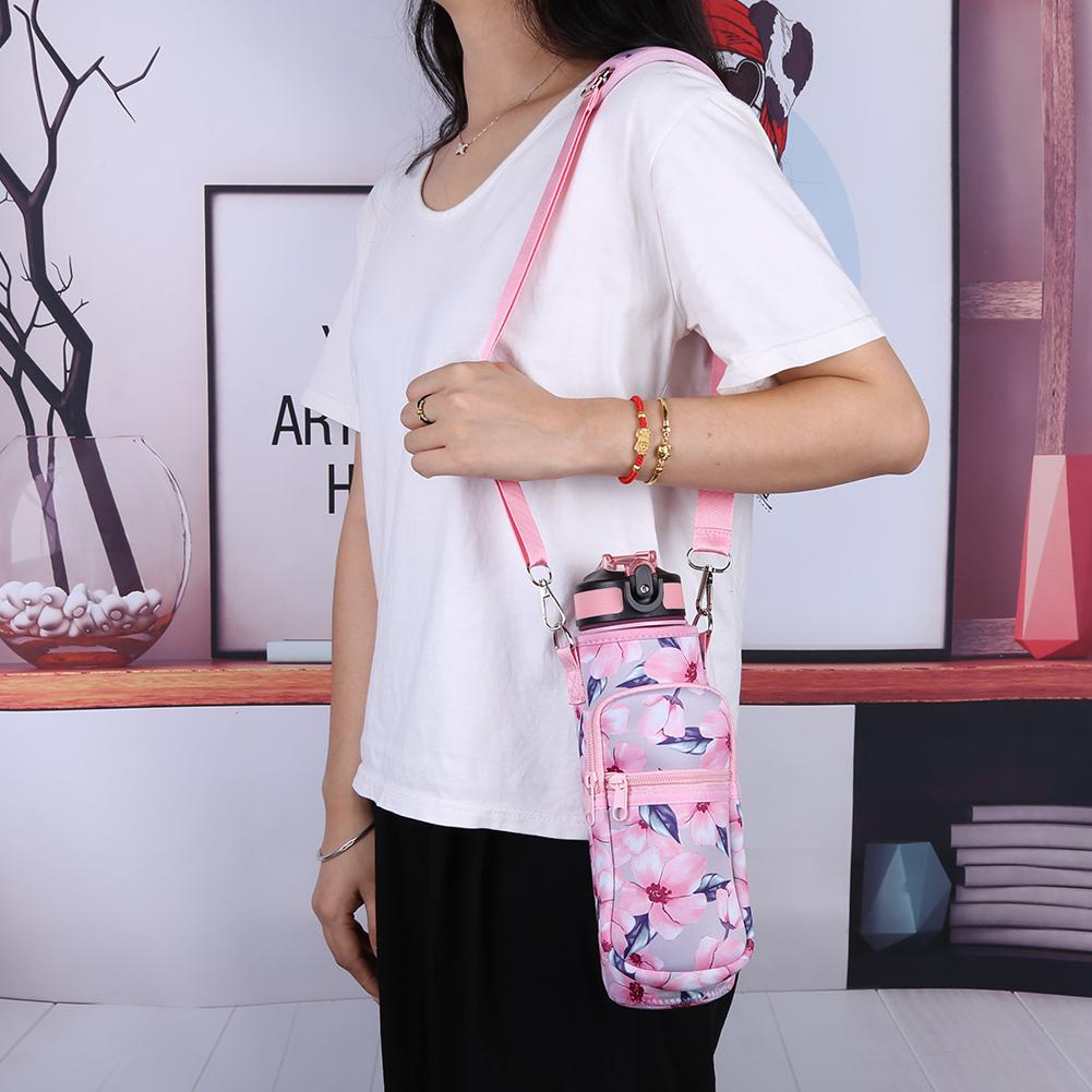 1000-ml-Wasserflaschenhülle, tragbare Neopren-Taschenhalterhülle, rutschfest mit verstellbarem Schultergurt, Wasserkrug-Tragetasche