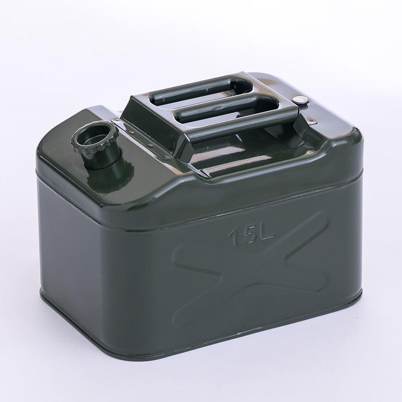Shenju Portable Aluminum Oil Drum with Square Lid - 10L, 20L, 25L, 30L Options - Thickened Fuel Storage Tank
