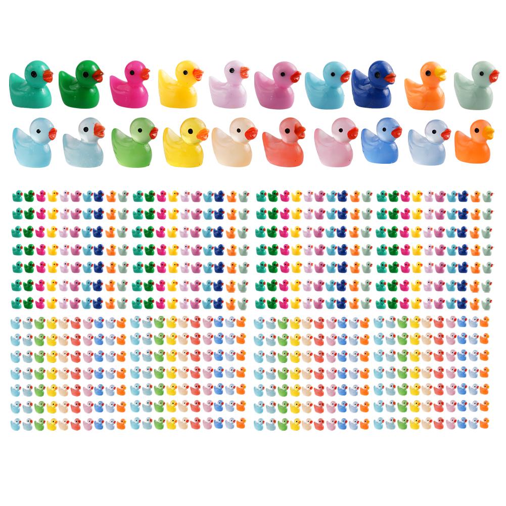 50/100/200PCS Resin Mini Duck Miniature Figurines Ornaments Tiny Duck Handicraft Micro Landscape Garden Crafts Home Decoration