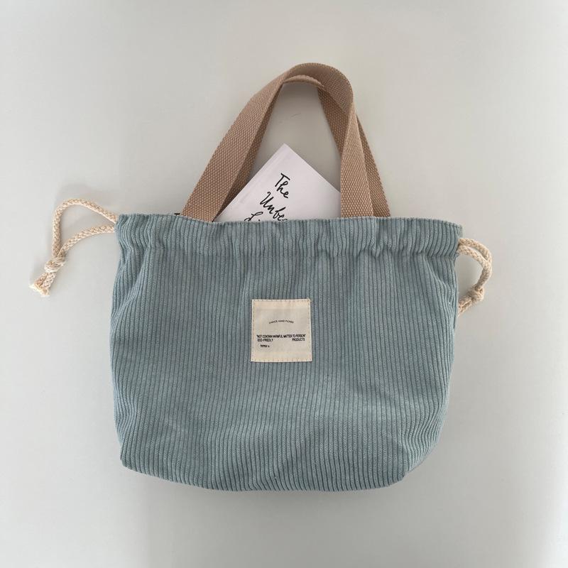 

**Ланч-сумка для бенто з вельветовими шнурками** синій