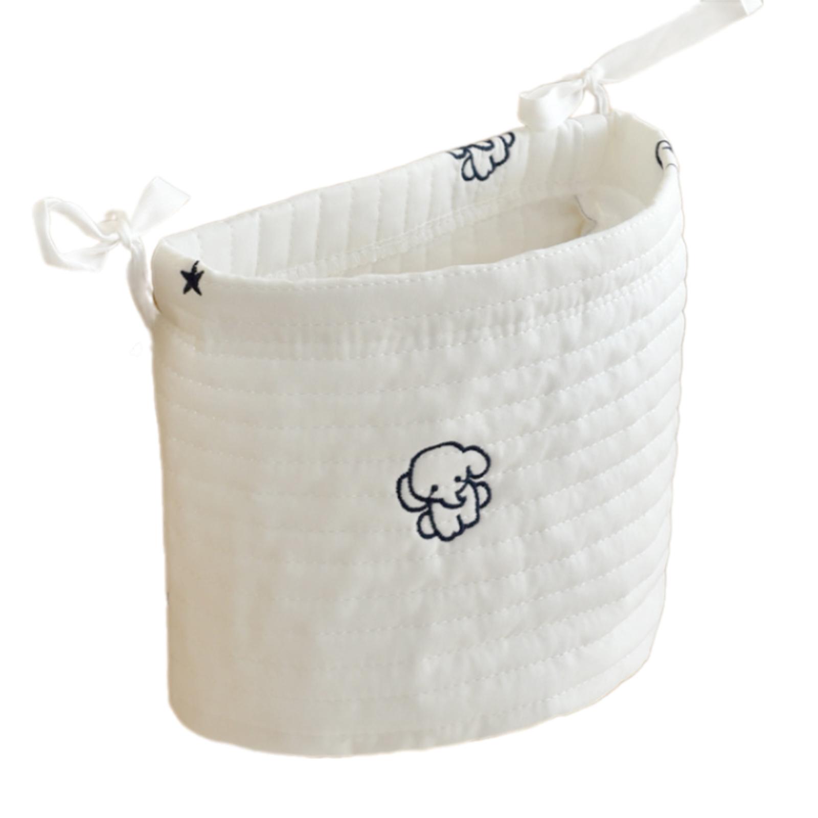 

Подвесная сумка для хранения детской кроватки, карман для хранения на прикроватной тумбочке, хлопковая сумка для хранения подгузников и игрушек рядом с кроваткой 1