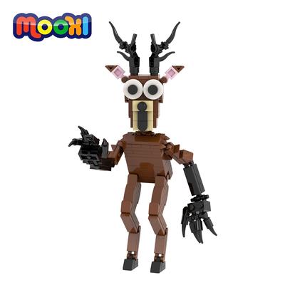 MOOXI Seria Gier Horrorowych 157 szt. Klocki MOC Zwierzę Jeleń Figurki Akcji Model Klocki dla Dorosłych Zabawki dla Dzieci MOC1649