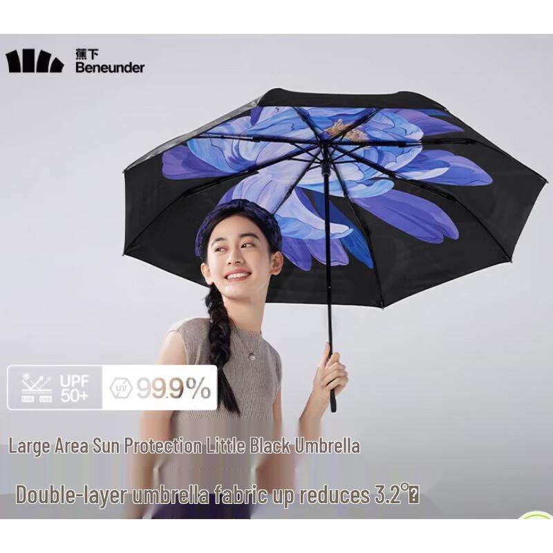 Beneunder Double-Layer UV Protection Electric Straight Umbrella