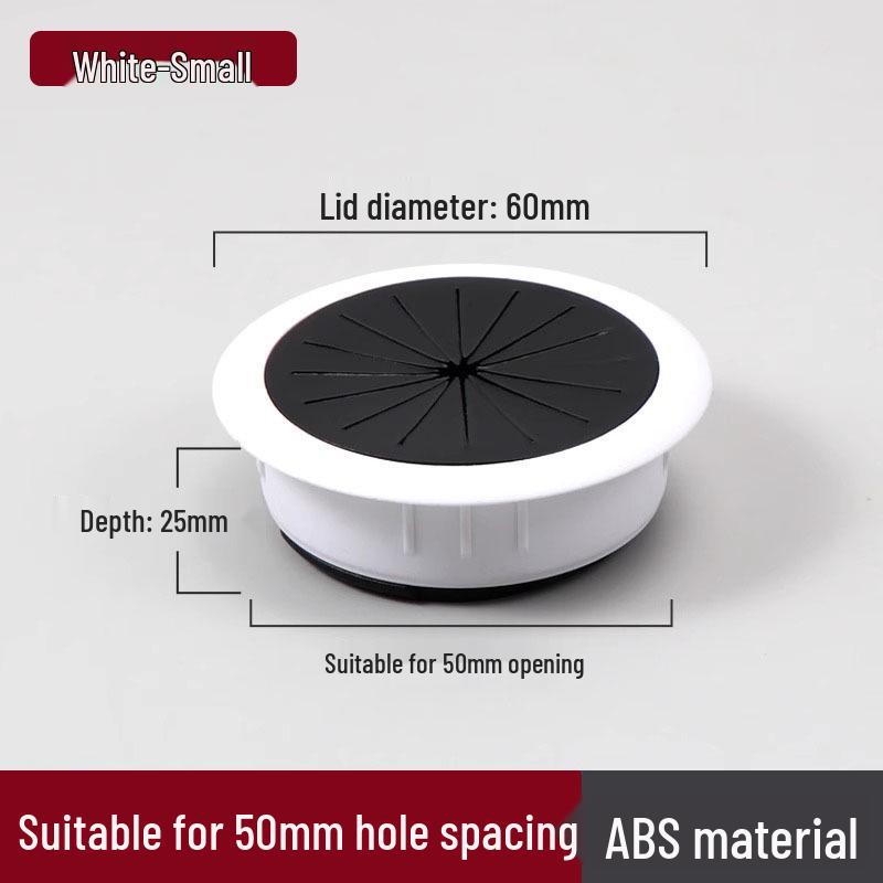 

ABS Round Desk Grommet: Office & Home Wire Hole Cover