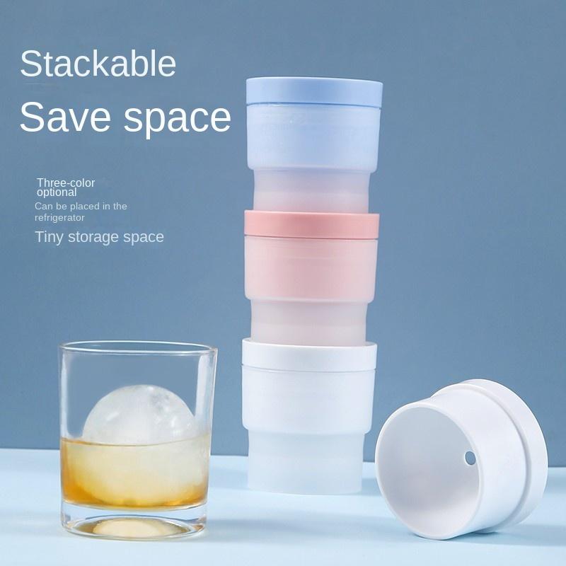 3D Silicone Round Ice Cube DIY Food Grade Whiskey Coffee Storage Portable Demould Bar Household Party Kitchen Drink Juice Tool