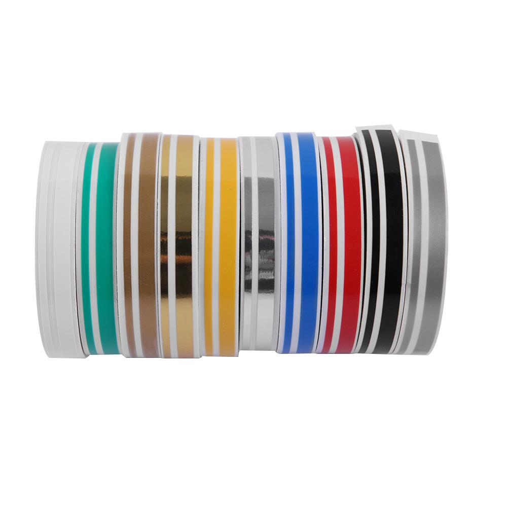 12mm Colorful Striping Pinstripe Steam line DOUBLE LINE Tape Car Body Decal Vinyl Sticker Car Styling Decor Exterior Accessory