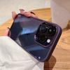Purple Plating Lens Frame Transparent Phone Case For Iphone 14 Pro Max 11 12 13 Pro Max Camera Protection Clear Shockproof Cover