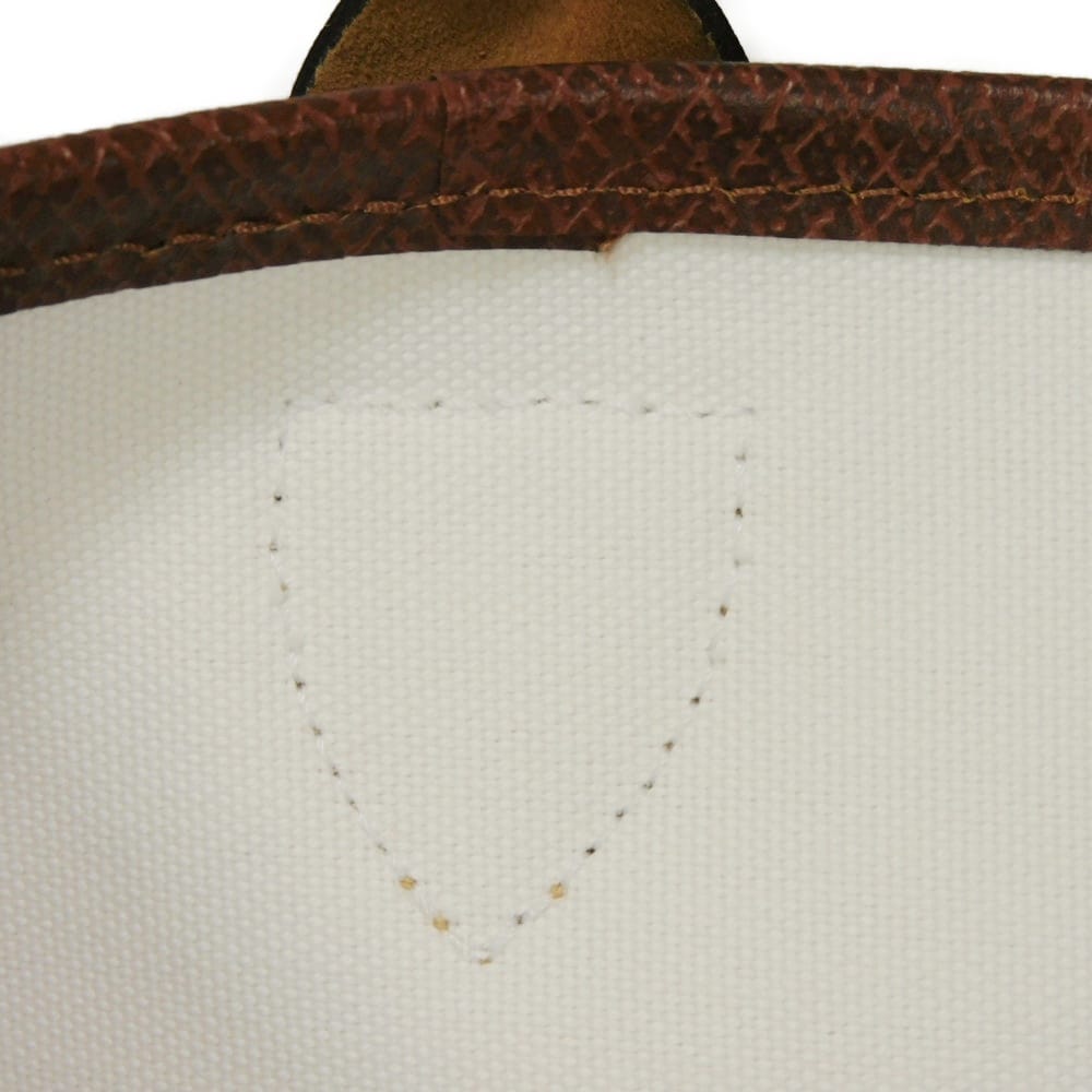 Used 12768 Le Pannier Pliage S 10144HZB035 7922 Canvas Basket Bag 2-Way Shoulder Bag with Hose, Brown, Women's from