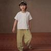 Hacikis Girls' White Lace Cotton Short-Sleeve Top
