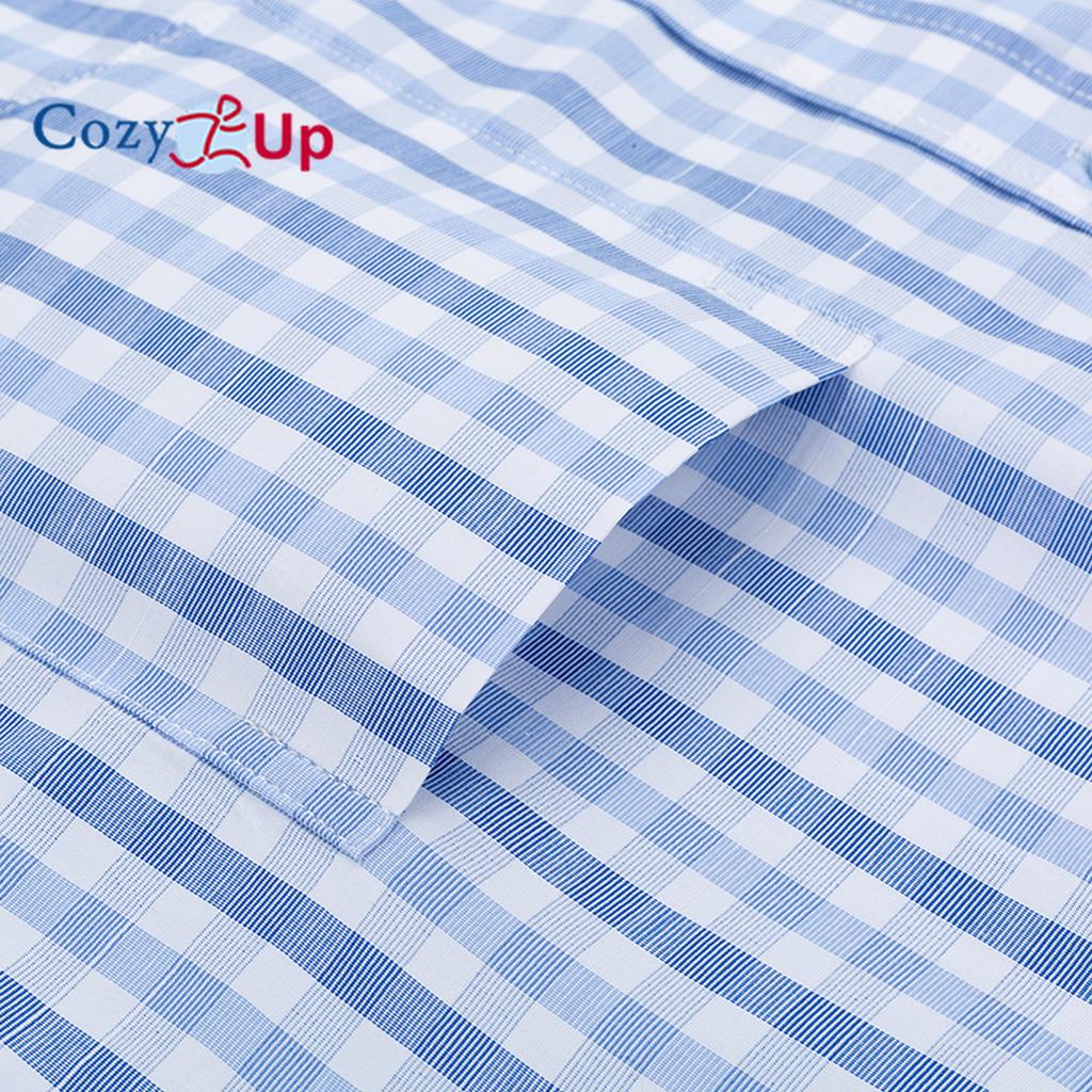 Útulná pánská tenká kostkovaná košile s krátkým rukávem Business ležérní košile