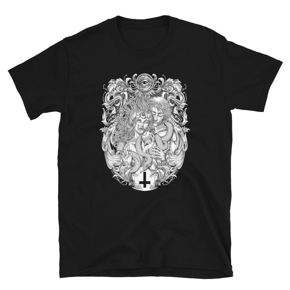 

Adam and Eve Dark Art Tshirt Death Metal Tee New Printed TShirt Unisex T-Shirt S