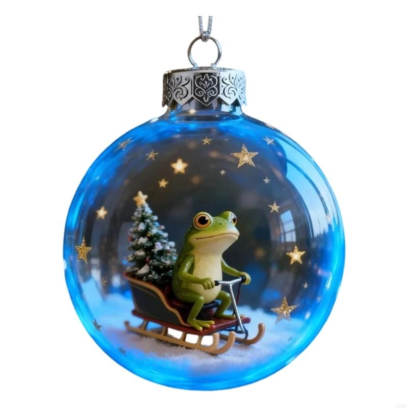 

Christmas Animal Ornament Shatterproof Acrylic Sphere Pendant for Christmas Tree Mantels Tabletop Holiday Decorations