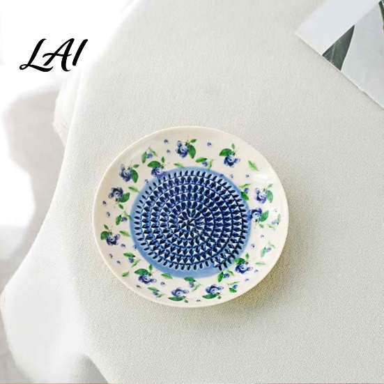 Kitchen Grater Tool Ceramic Garlic Plate Fruit Print Ginger Cheese Manual Grinder Vegetables Multi-function Mincer Dish for Onion Lemon,