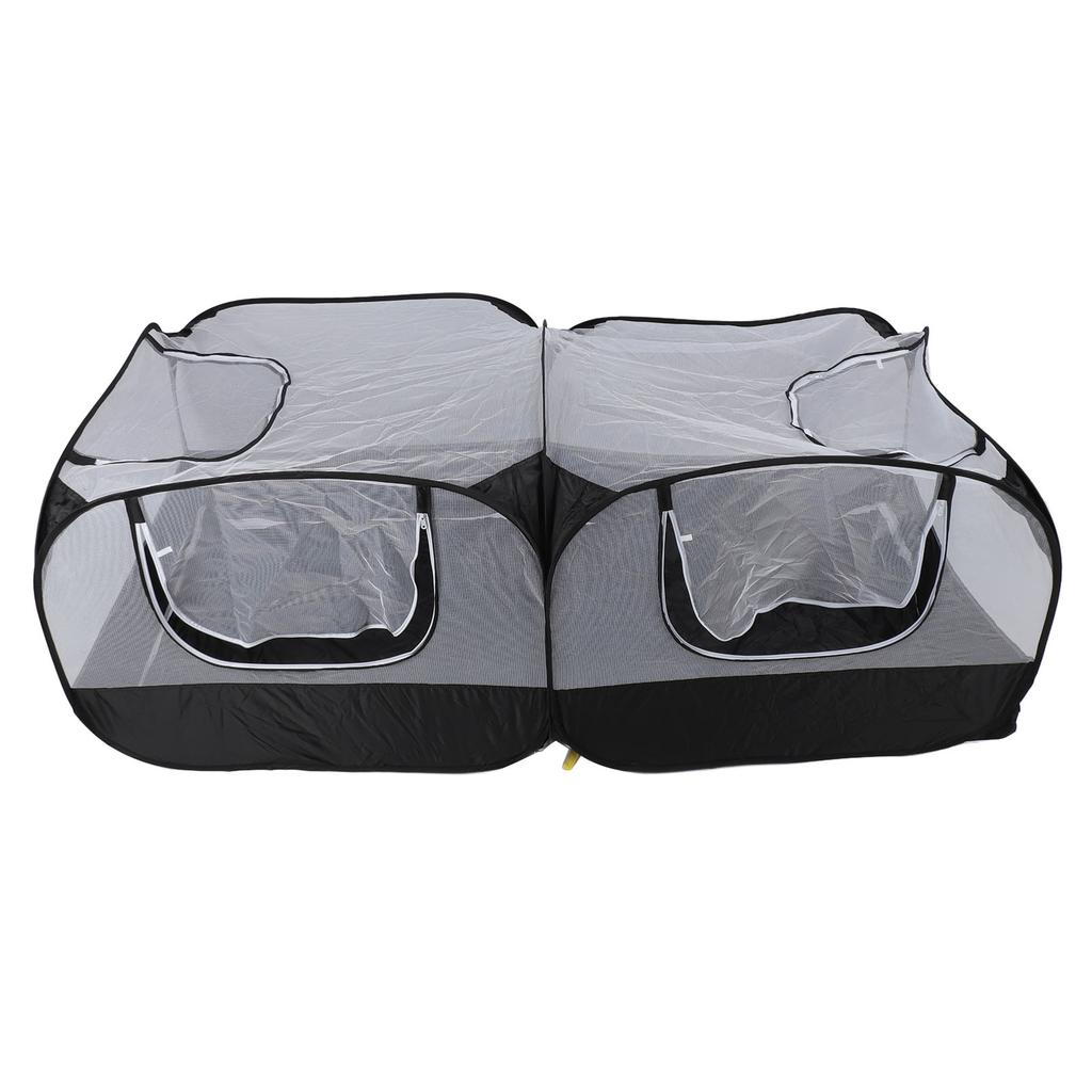 Foldable Pet Play Tent Portable Breathable Transparent Mesh Wall Pop Open Small Animal Playpen for Chicken Cat Dog