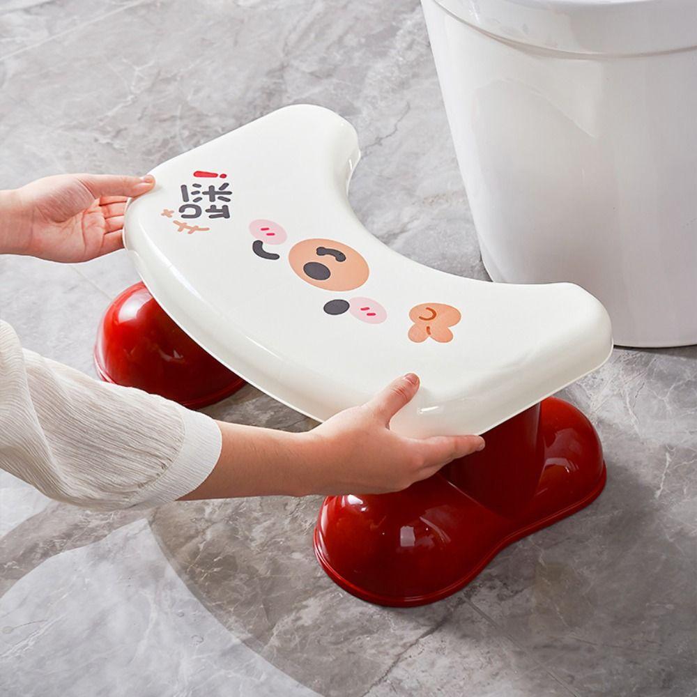 Portable Cartoon Toilet Squat Stool Removable Durable Toilet Seat Stool Non-slip Toilet Footstool Bathroom Accessories